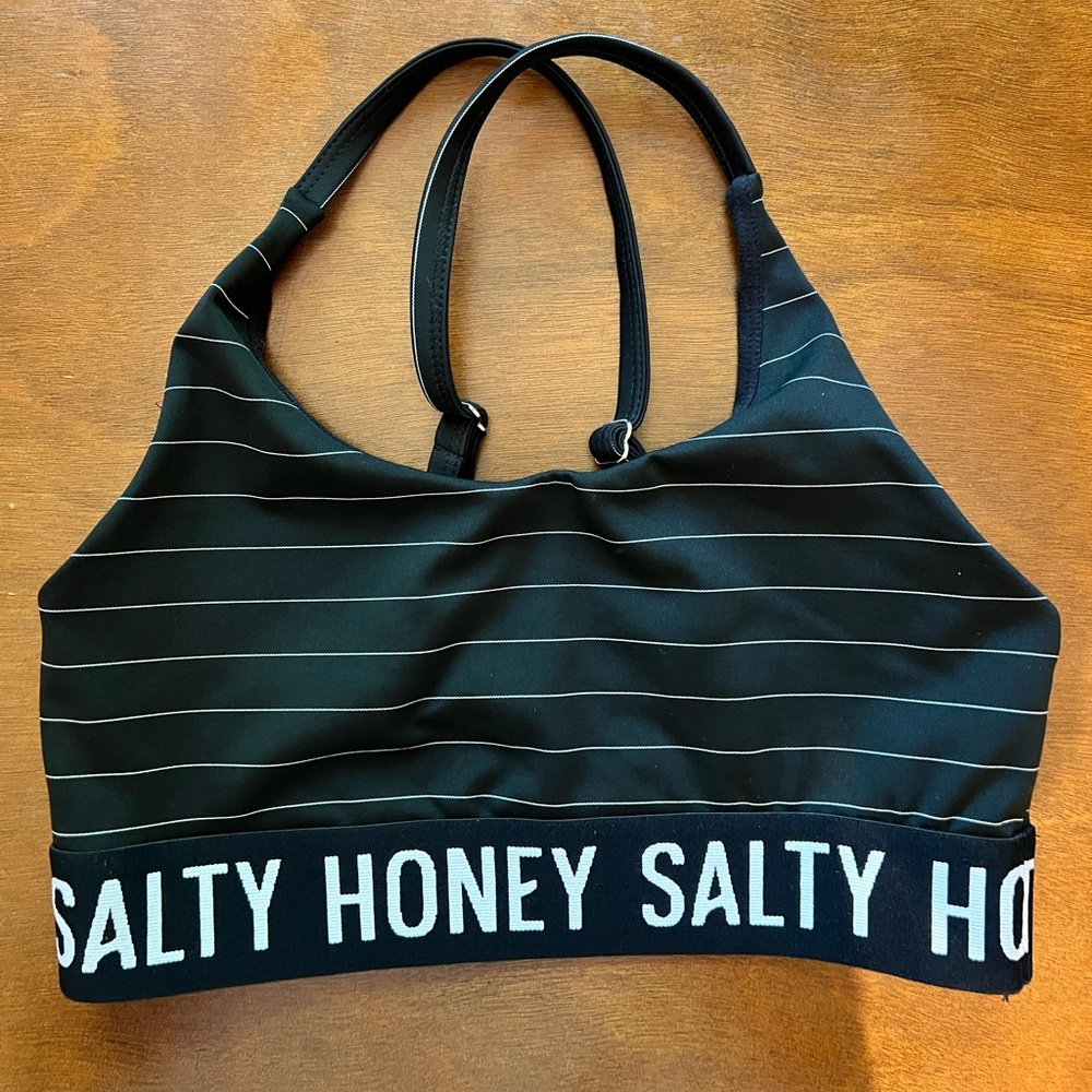 Salty Honey Black Sports Bra